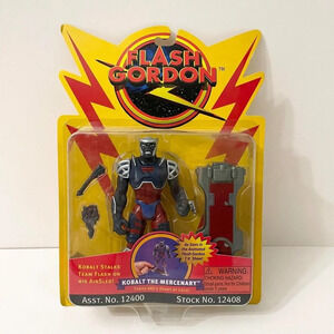 Vintage 1996 Playmates Flash Gordon Action Figures Kobalt the Mercenary Flaws